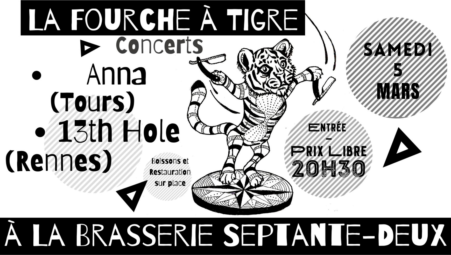 flyer du concert à la Brasserie Septant Deux